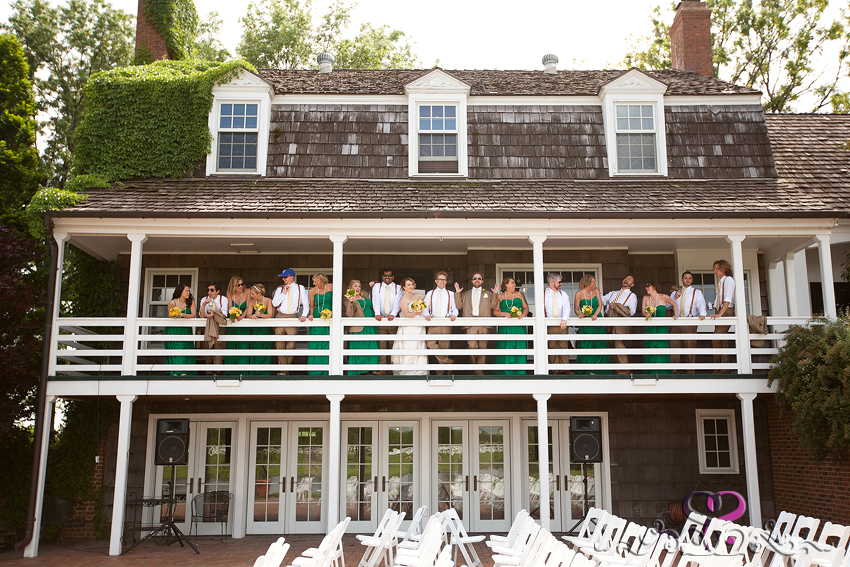 60 - bridal party on porch lawrence wedding photographer