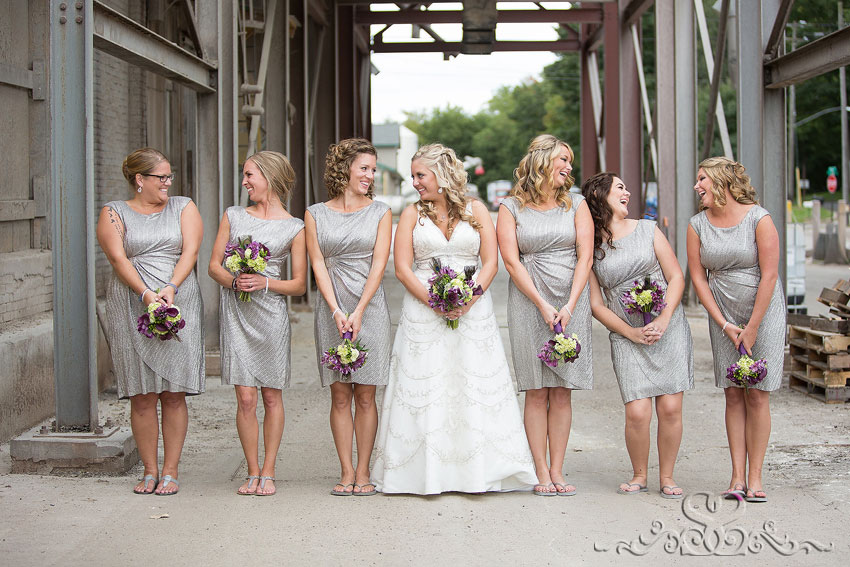 36-bridesmaids-laughing-with-bouquets-michigan-wedding-photographer