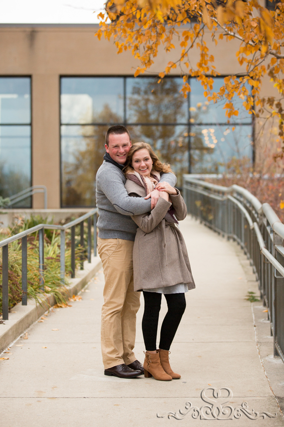 chilly fall downtown engagement session