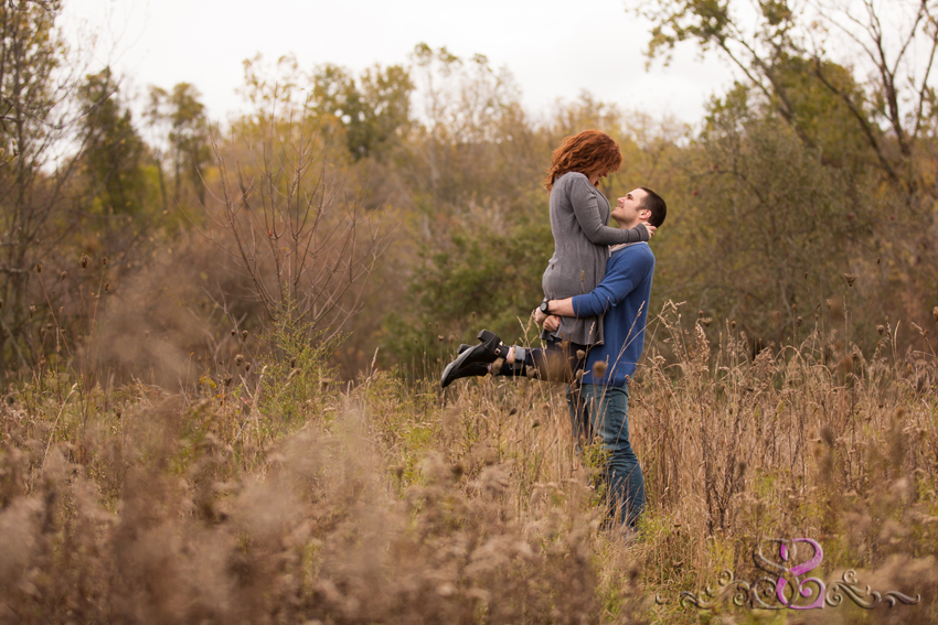 colorful fall engagement at prairie wolf