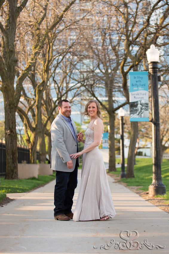 downtown grand rapids spring engagement