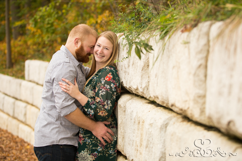 colorful fall grand ravines engagement