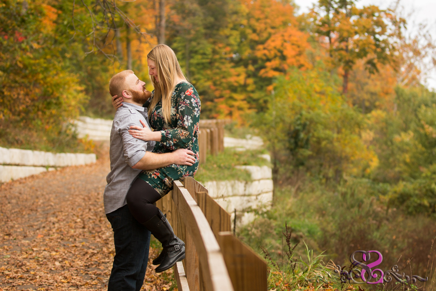 colorful fall grand ravines engagement
