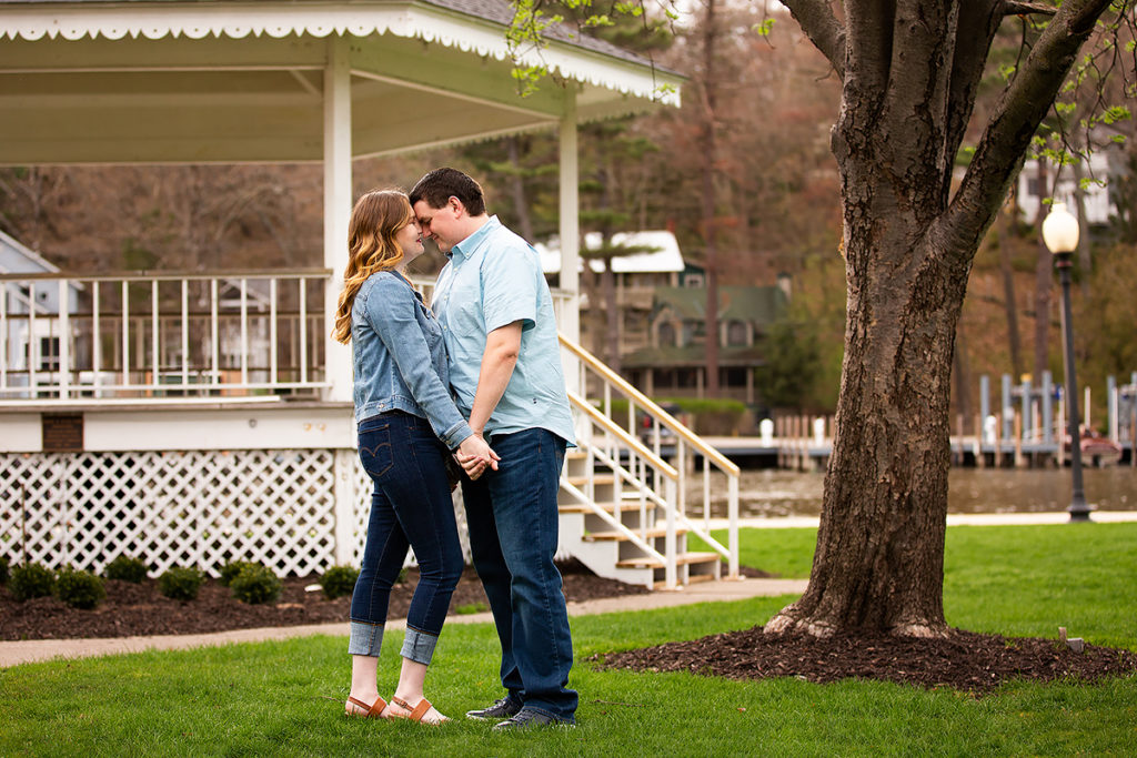 downtown Saugatuck and Oval Beach engagement