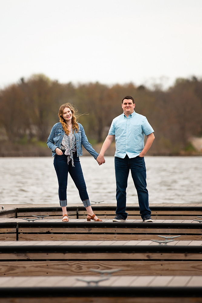 downtown Saugatuck and Oval Beach engagement