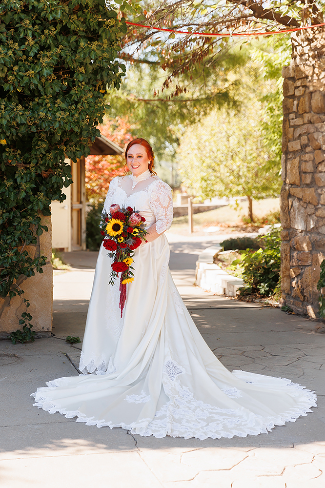 bright fall wedding at the zoo