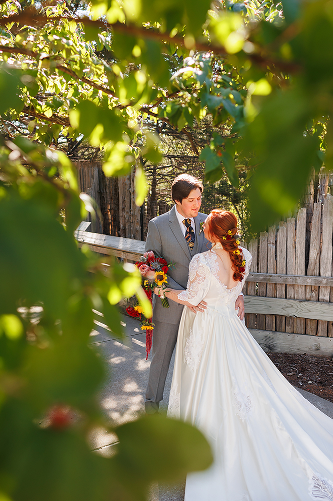 bright fall wedding at the zoo