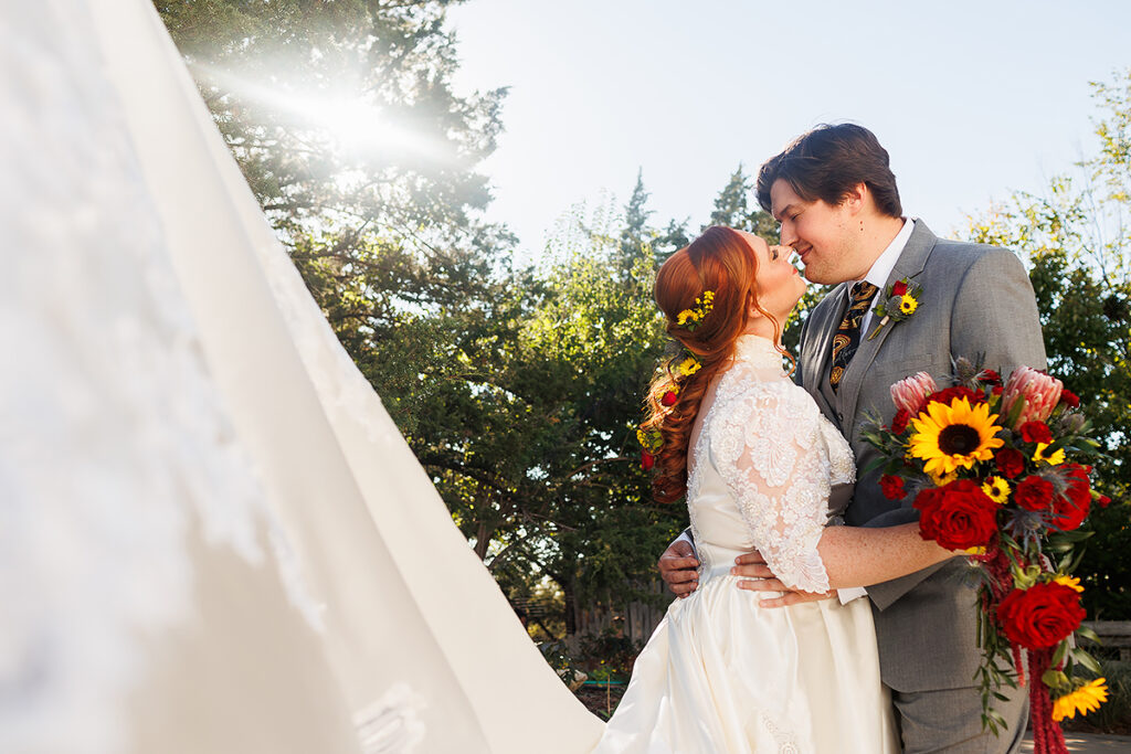 bright fall wedding at the zoo