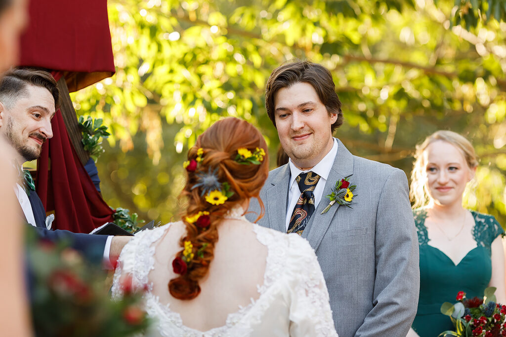 bright fall wedding at the zoo