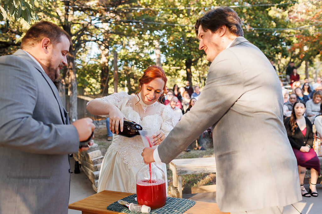 bright fall wedding at the zoo