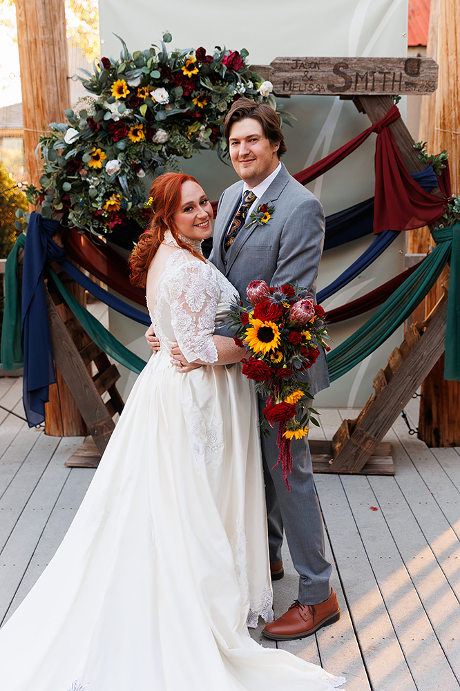 bright fall wedding at the zoo