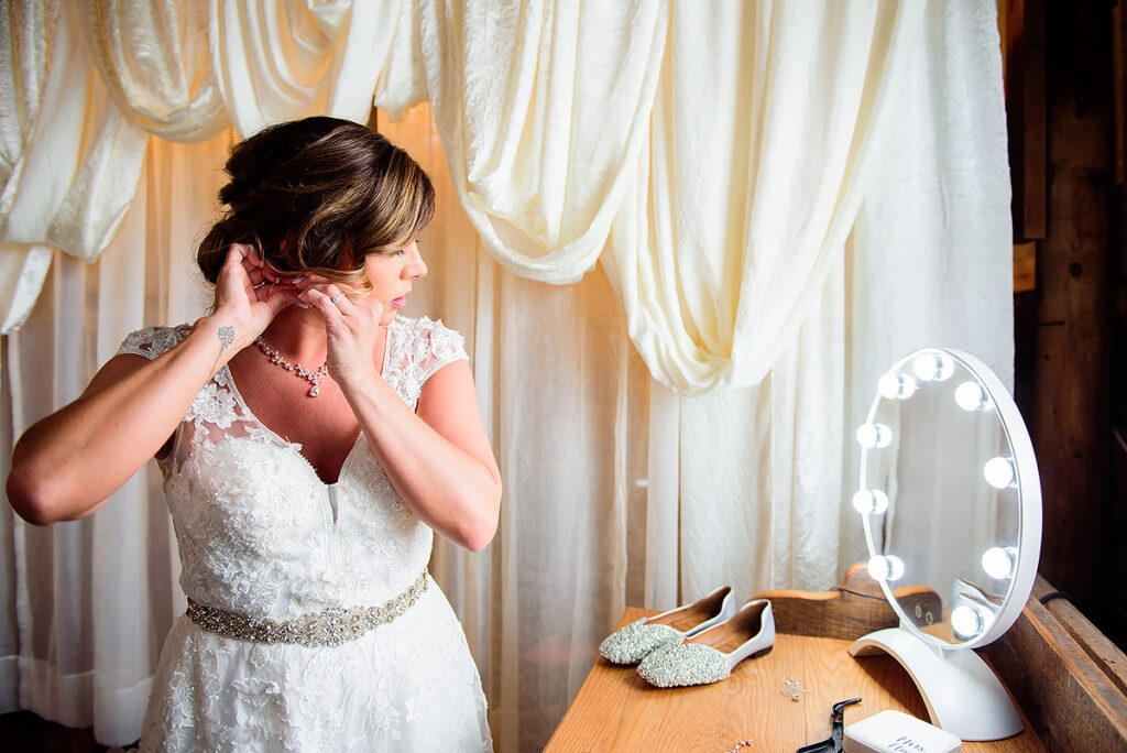 rainy country wedding