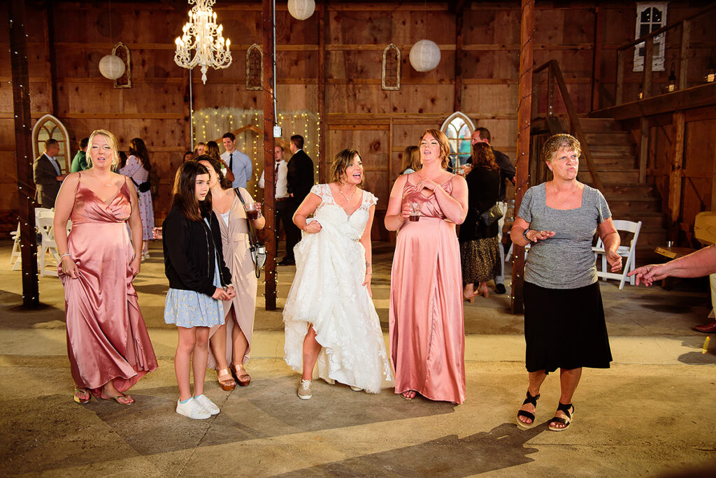 rainy country wedding