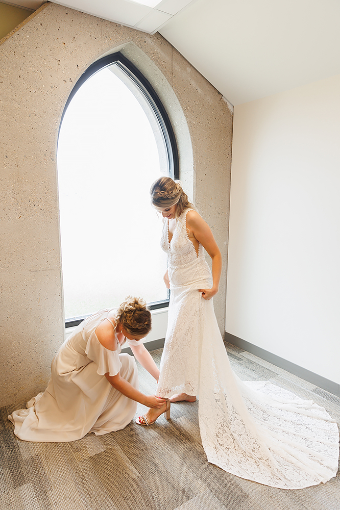 St. Sebastian Catholic Church and Red Shed wedding