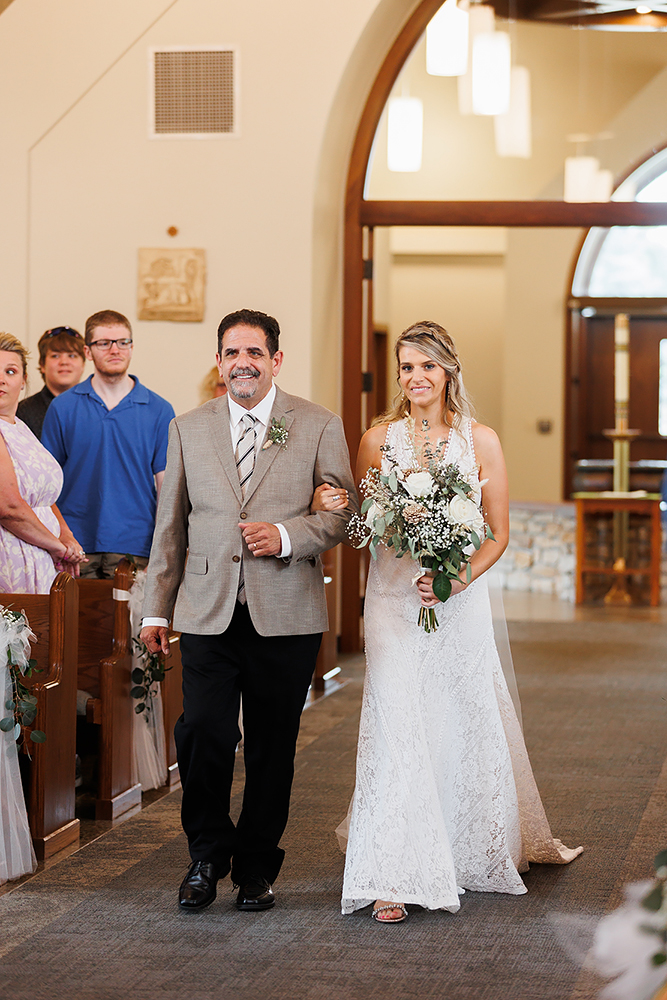 St. Sebastian Catholic Church and Red Shed wedding