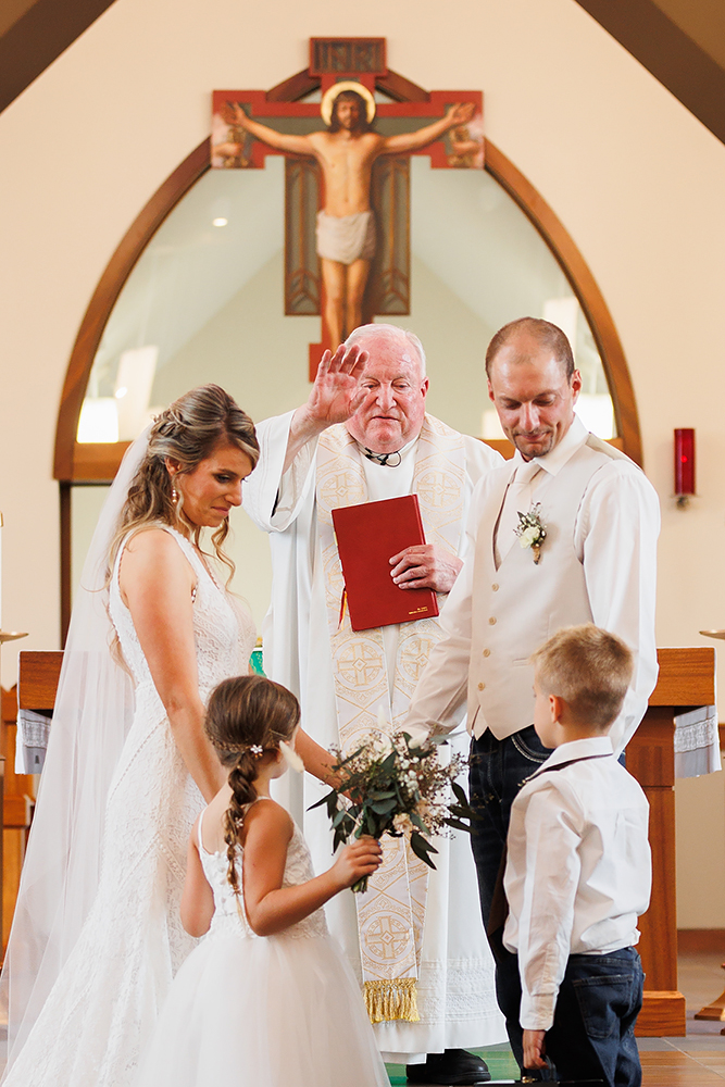 St. Sebastian Catholic Church and Red Shed wedding