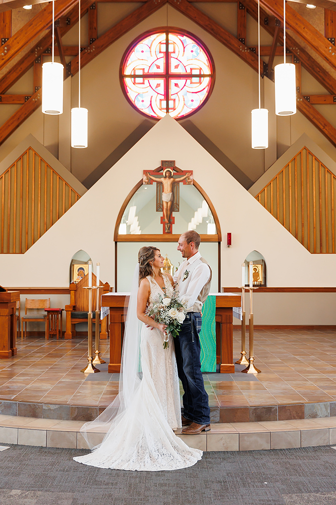 St. Sebastian Catholic Church and Red Shed wedding