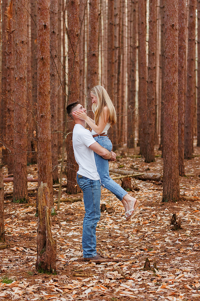 sunset engagement at Rosy Mound