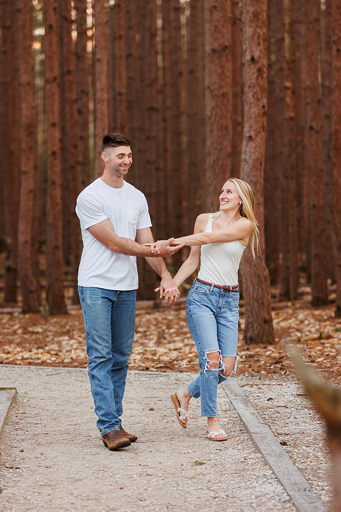 sunset engagement at Rosy Mound