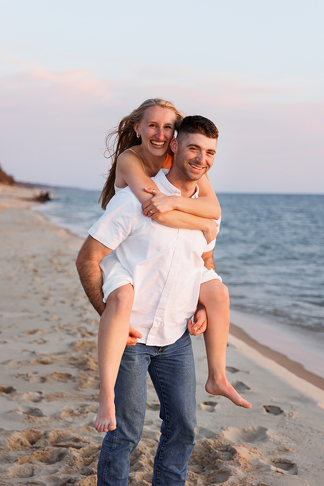 sunset engagement at Rosy Mound