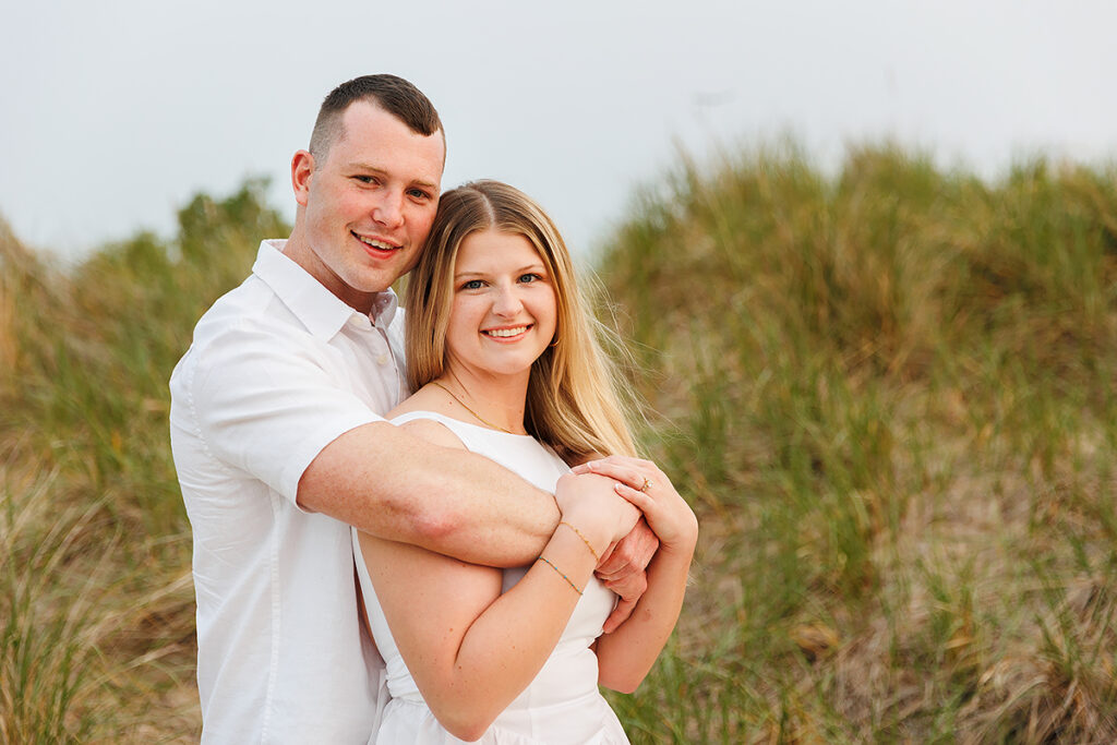 hazy Grand Haven engagement